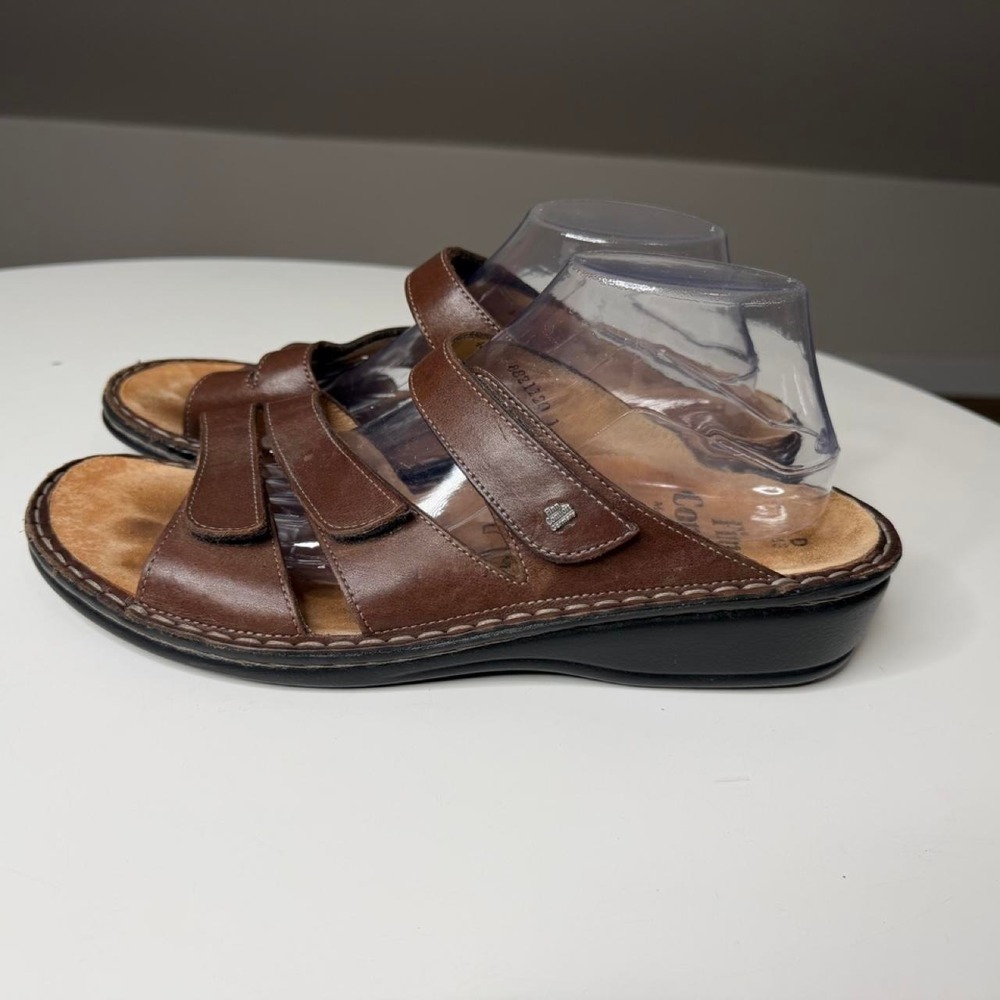 Finn Comfort Baltrum Brown Leather Comfort Sandals Handmade Germany Mens 10
